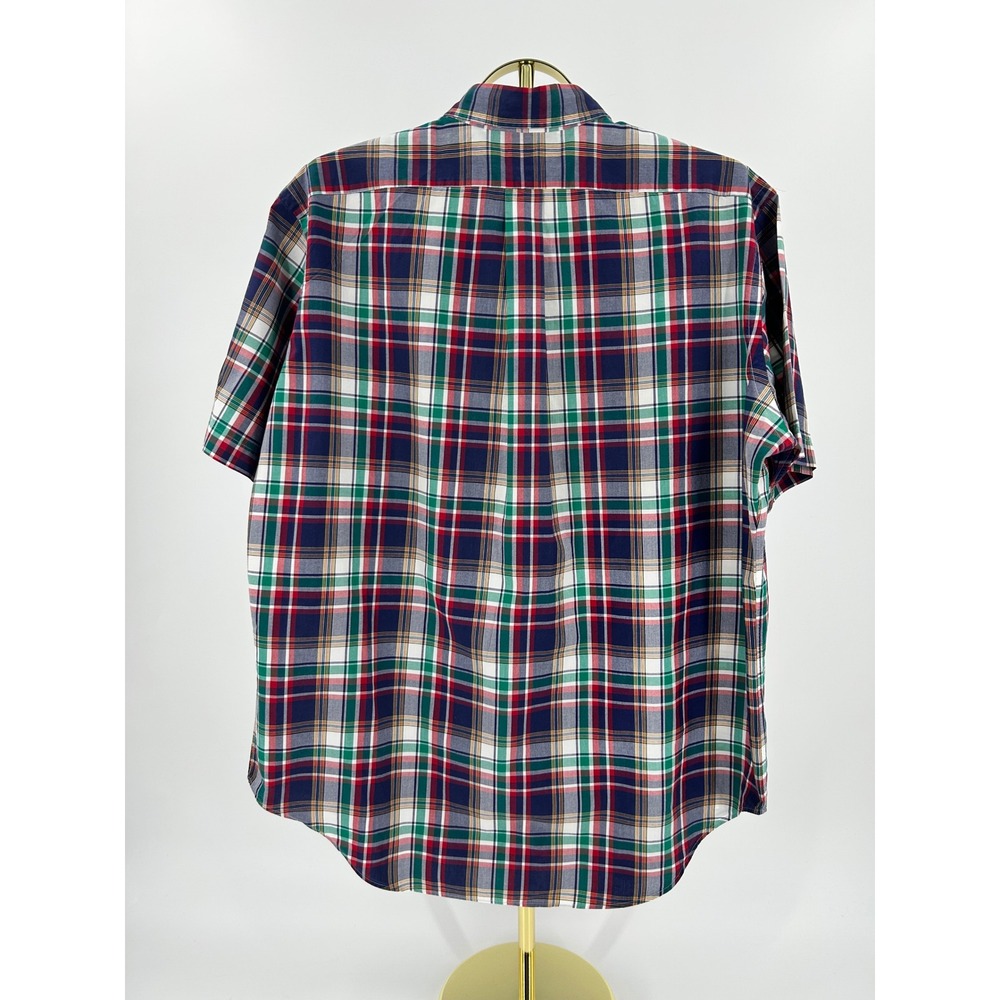 Ralph Lauren Mens XL Classic Fit Plaid Short Sleeve Button Down Shirt Multicolor